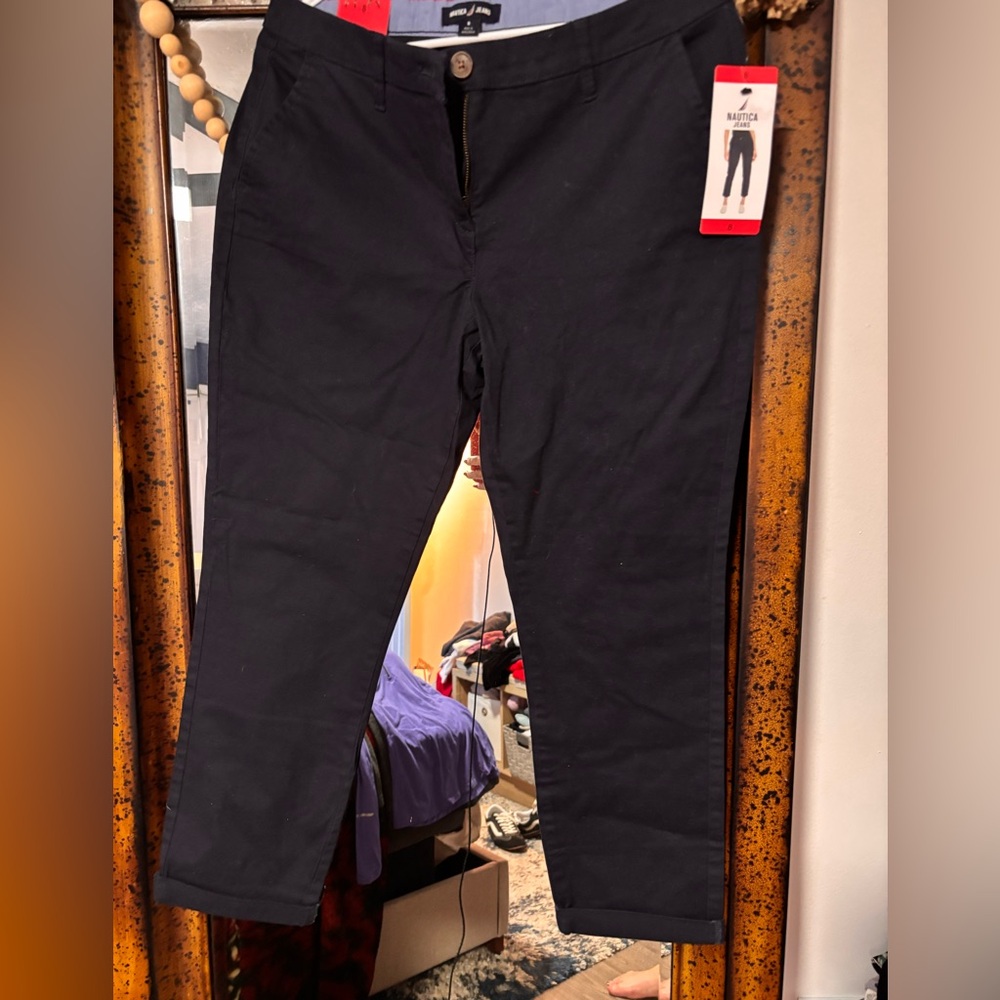 Nautica Black Women's Straight Leg Trousers